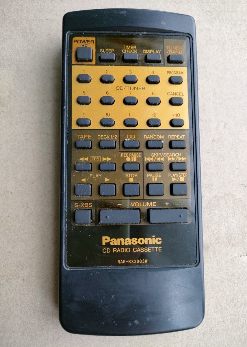 リモコン　パナソニック　RX-DT7 ラジカセ用　動作品　Panasonic　リモコンのみです　間違えないでください_画像1