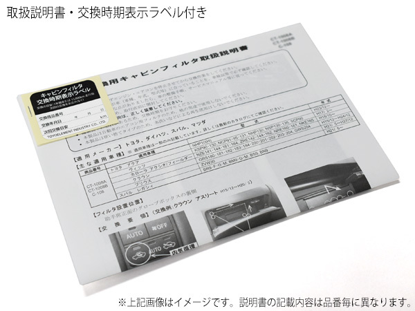 アクティ HA8 HA9 エアコンフィルター エアクリィーズfine 除塵タイプ 東洋エレメント フィルタ装着車のみ H21.12～R3.4_画像2