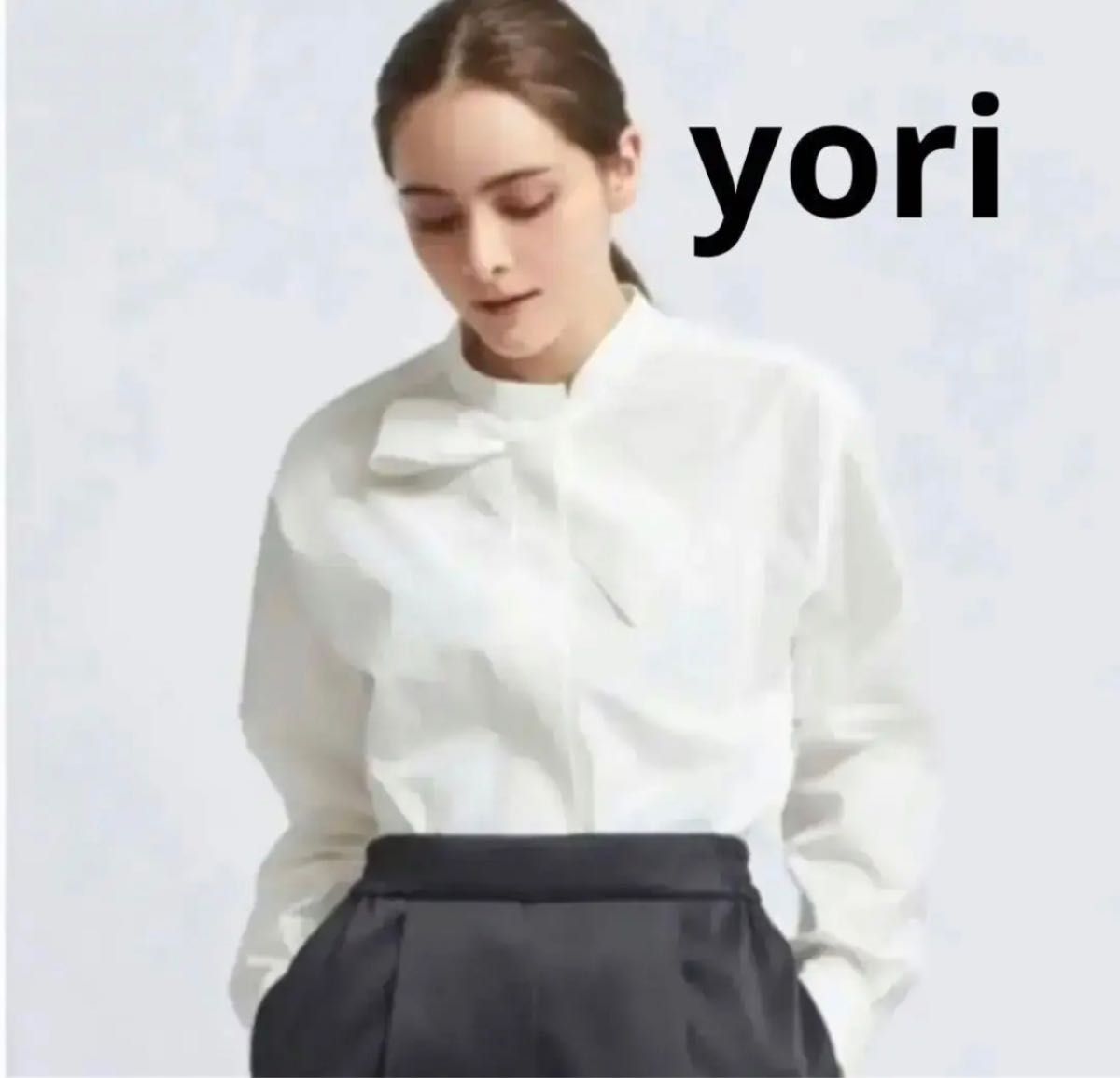 yori ボウタイブラウス ホワイト スタンドネック 上品|Yahoo yori ボウタイブラウス ホワイト スタンドネック 上品|Yahoo