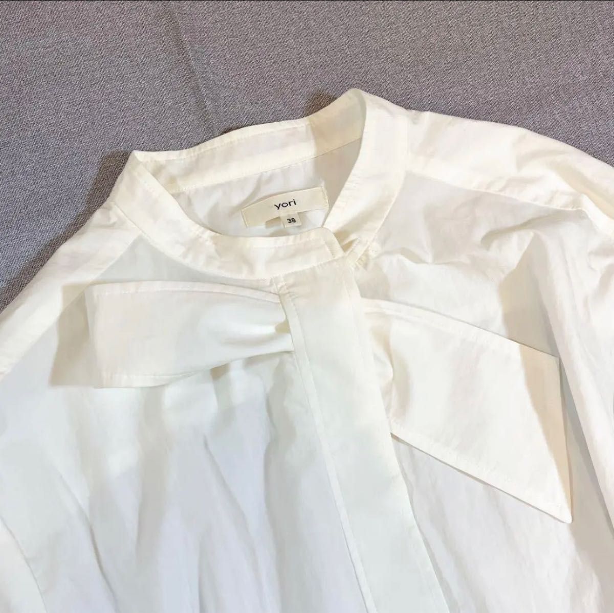 yori ボウタイブラウス ホワイト スタンドネック 上品|Yahoo yori ボウタイブラウス ホワイト スタンドネック 上品|Yahoo