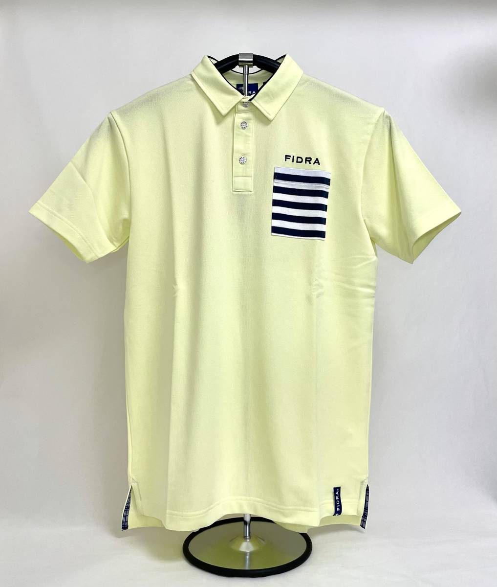 FIDRA フィドラ FDA0307PY メンズ Mサイズ ポロシャツ ペールイエロー 黄色 ゴルフウエア GolfWear 多機能 胸ポケット 新品 即決 送料無料