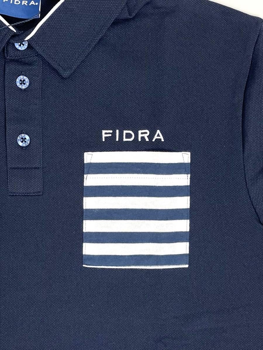 FIDRA フィドラ FDA0307NY① メンズ Mサイズ ポロシャツ ネイビー 紺色 青 ゴルフウエア GolfWearShirt 多機能 胸ポケット 新品 送料無料の画像4