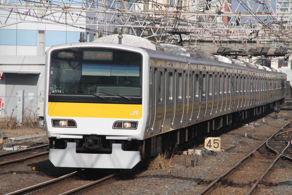 ＤＦアロー・ＣＤ版・EC-152・Ｅ２３１系電車中央線・総武線の力走_千葉駅にて。