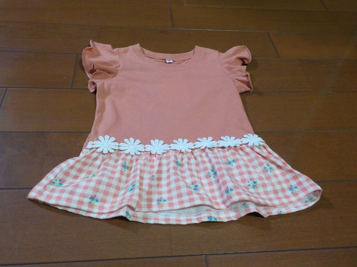 新品 女児 半袖 Ｔシャツ サイズ95 お花がかわいい クリックポスト発送可 切手可の画像1