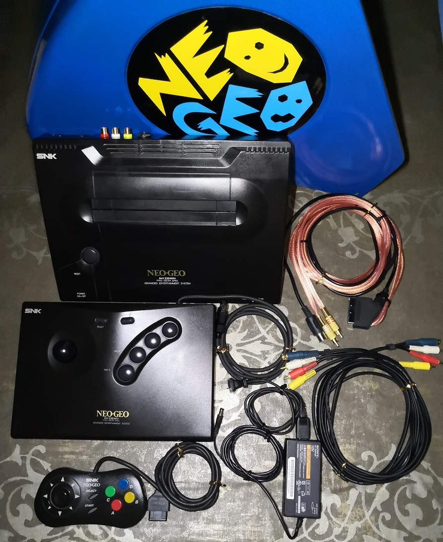 【改良カスタム】ネオジオ本体 RGB・S端子・金メッキ音声RCA / SNK NEOGEO Custom+Controller×2＋High  Quality Cable JAPAN/ 新日本企画