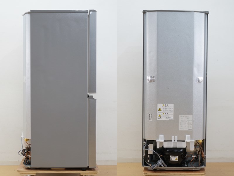 東ハ:【アクア】2ドア 冷凍冷蔵庫 126L AQR-13K (S) 2021年 ブラッシュシルバー 46L大容量フリーザー 耐熱100℃テーブル ★送料無料★_画像3