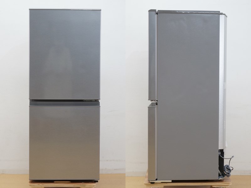 東ハ:【アクア】2ドア 冷凍冷蔵庫 126L AQR-13K (S) 2021年 ブラッシュシルバー 46L大容量フリーザー 耐熱100℃テーブル ★送料無料★_画像2
