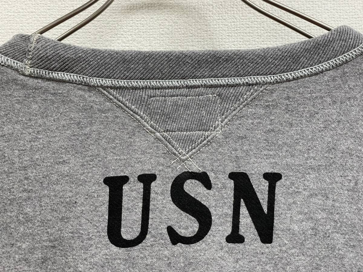 ザリアルマッコイズThe REAL McCOY'S USN両Vスウェットシャツ☆サイズL