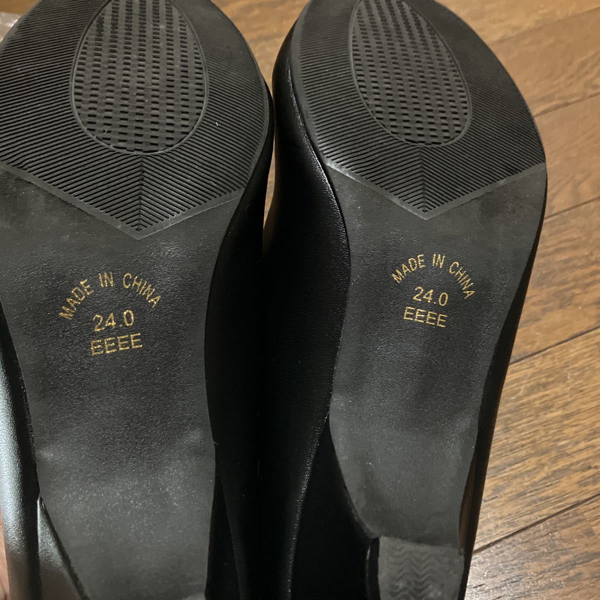  lady's pumps black 24.4E unused 