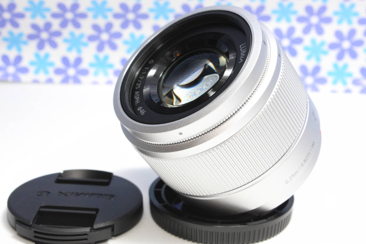 極上美品 パナソニック Panasonic LUMIX 25mm F1 7 単焦点レンズ ボケ