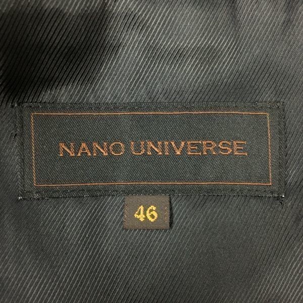 NANO UNIVERSE　ナノユニバース　テーラードジャケット　サイズM 　黒　管NO.A7-20_画像3