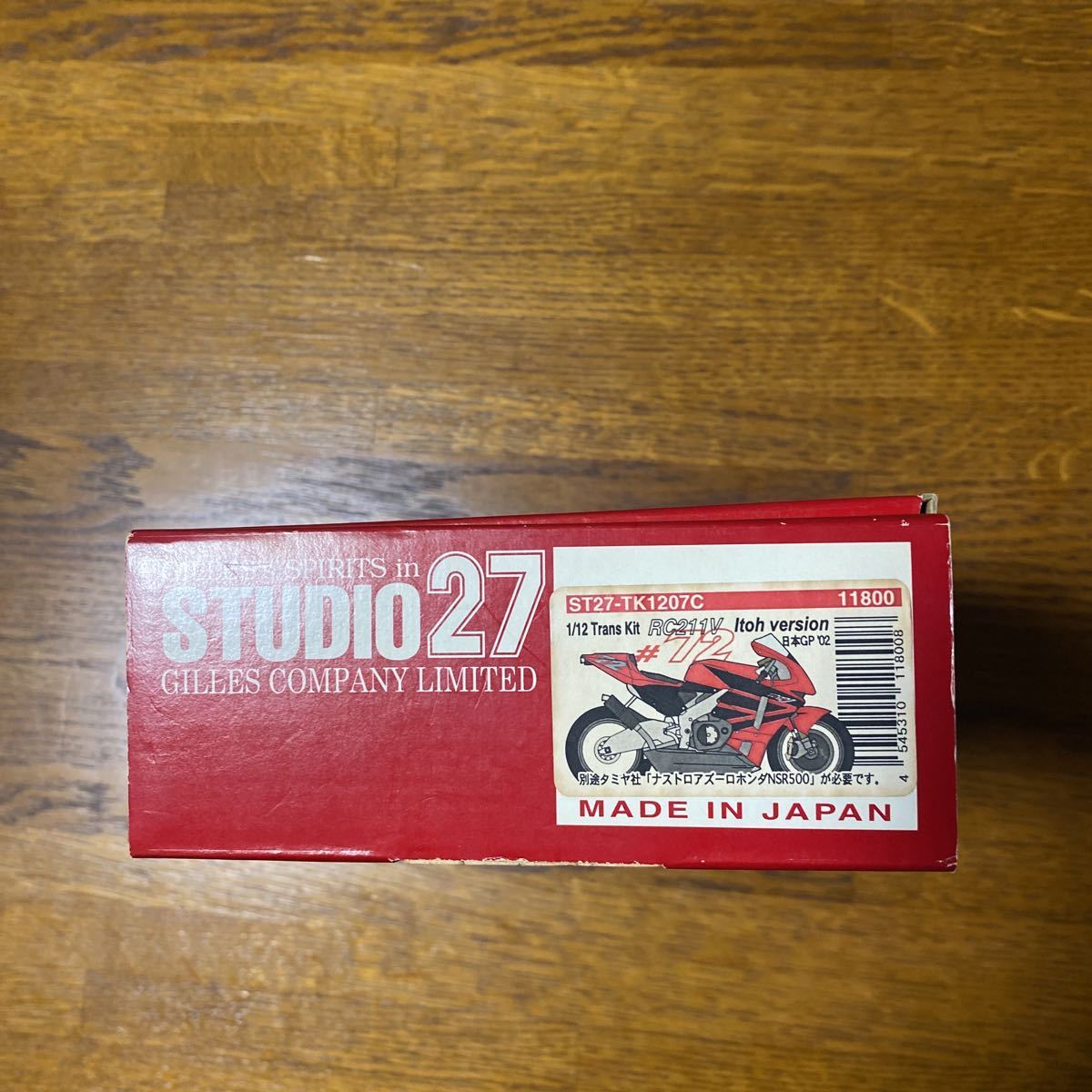 絶版　販売終了品　STUDIOSTUDIO27 1/12TRANSKIT HONDA RC211V 02 Itoh version JapaneseGP_画像2