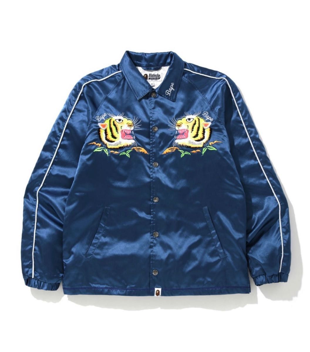 A BATHING APE エイプ 20aw スカジャン ジャケット ネイビ L-