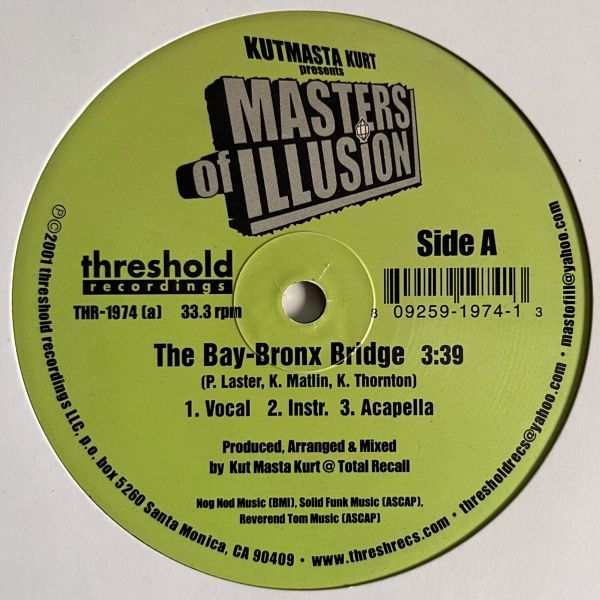 KutMasta Kurt Presents Masters Of Illusion - The Bay-Bronx Bridge / Silk Suit, Black Linen_画像1