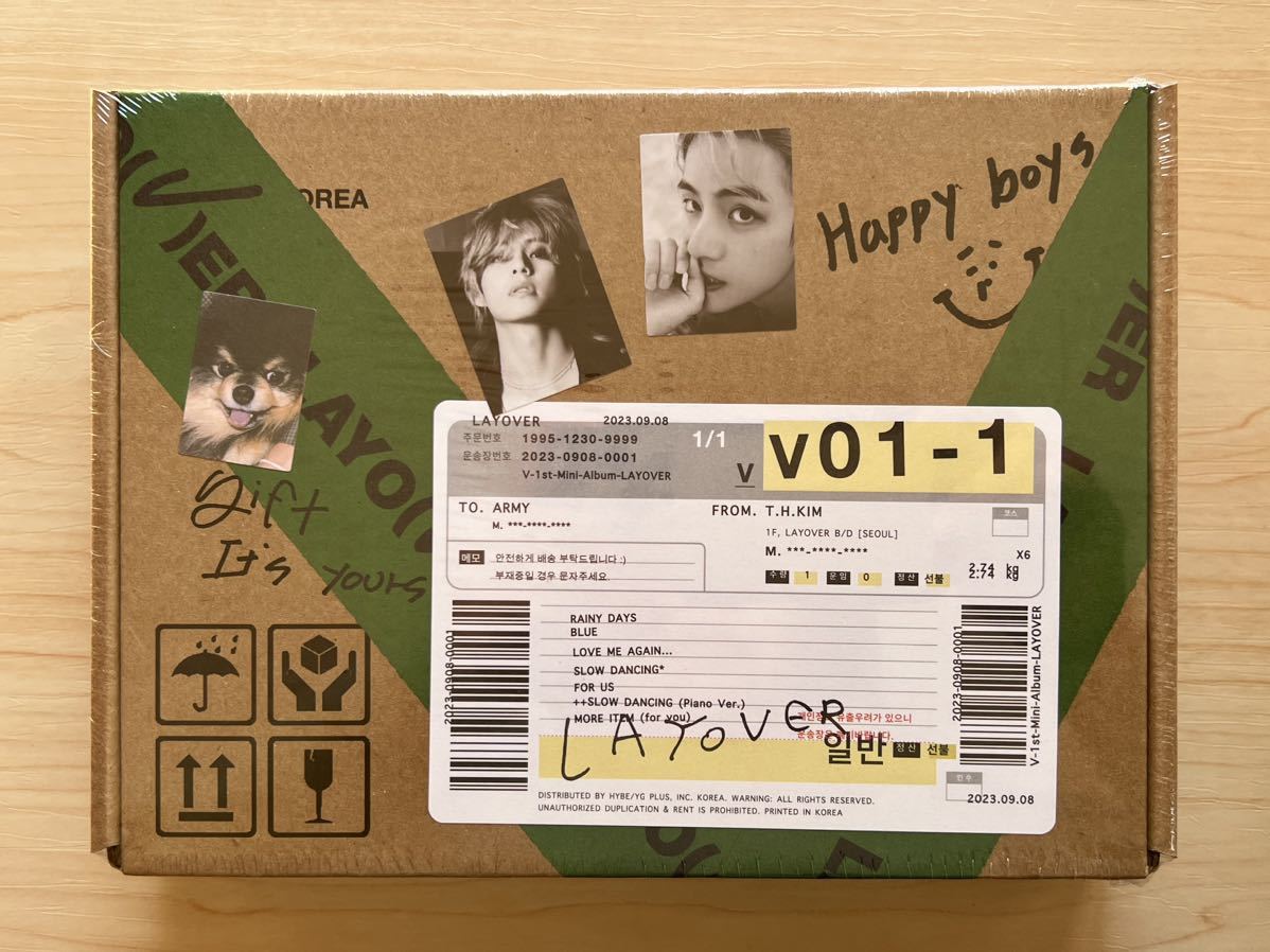 【新品未開封】V ソロアルバム 'Layover'3形態セット テテ テヒョン