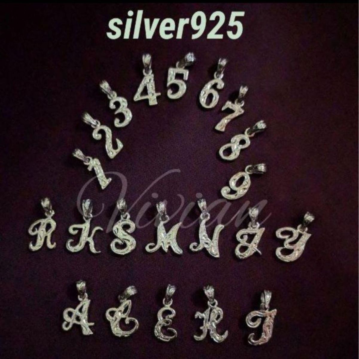 イニシャルチャーム【 E 】Silver925