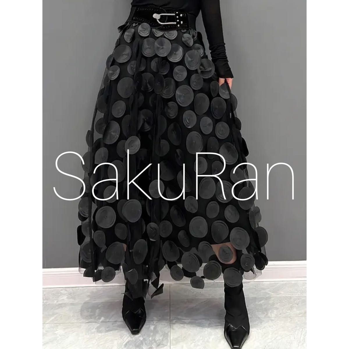 ドット モード フレアスカート2 ブラック ナルシス ZARAラミア ドット モード フレアスカート2 ブラック ナルシス ZARAラミア