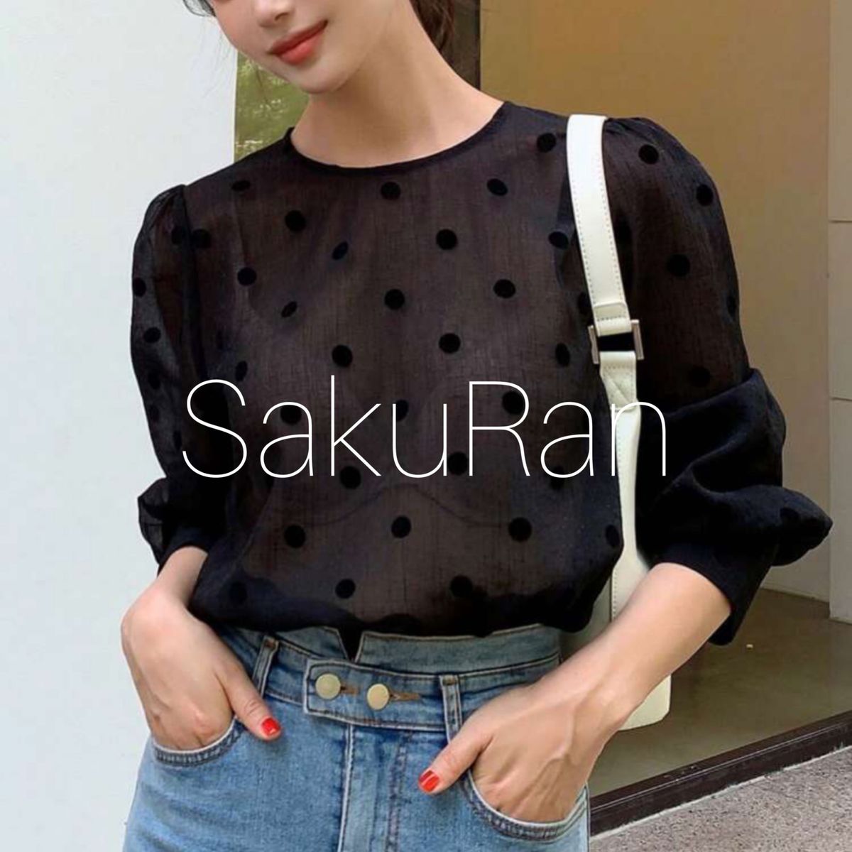 ドット シアー ブラウス ブラック16バースデーバッシュ スナイデル zara