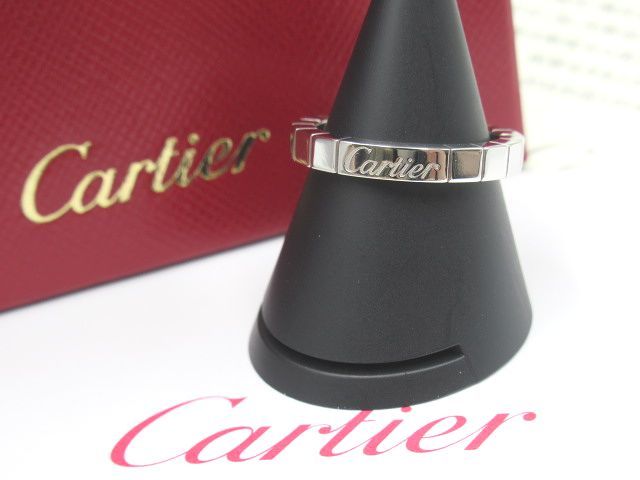 ◆中古良品 Cartier カルティエ ラニエール リング 指輪 750 K18WG 18金 約10.5～11号 サイズ51 ホワイトゴールド 約6.13g ジュエリー◆