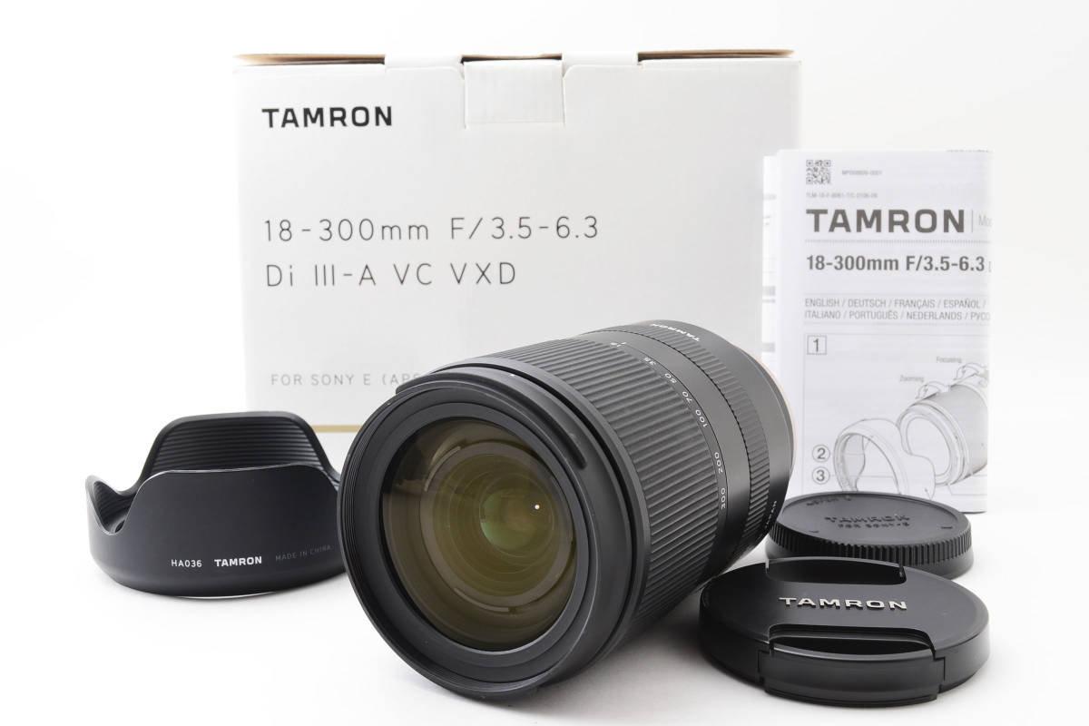 タムロン Tamron 18-300mm f/3.5-6.3 Di III-A VC VXD Lens for Sony E [新品同様] #2634A