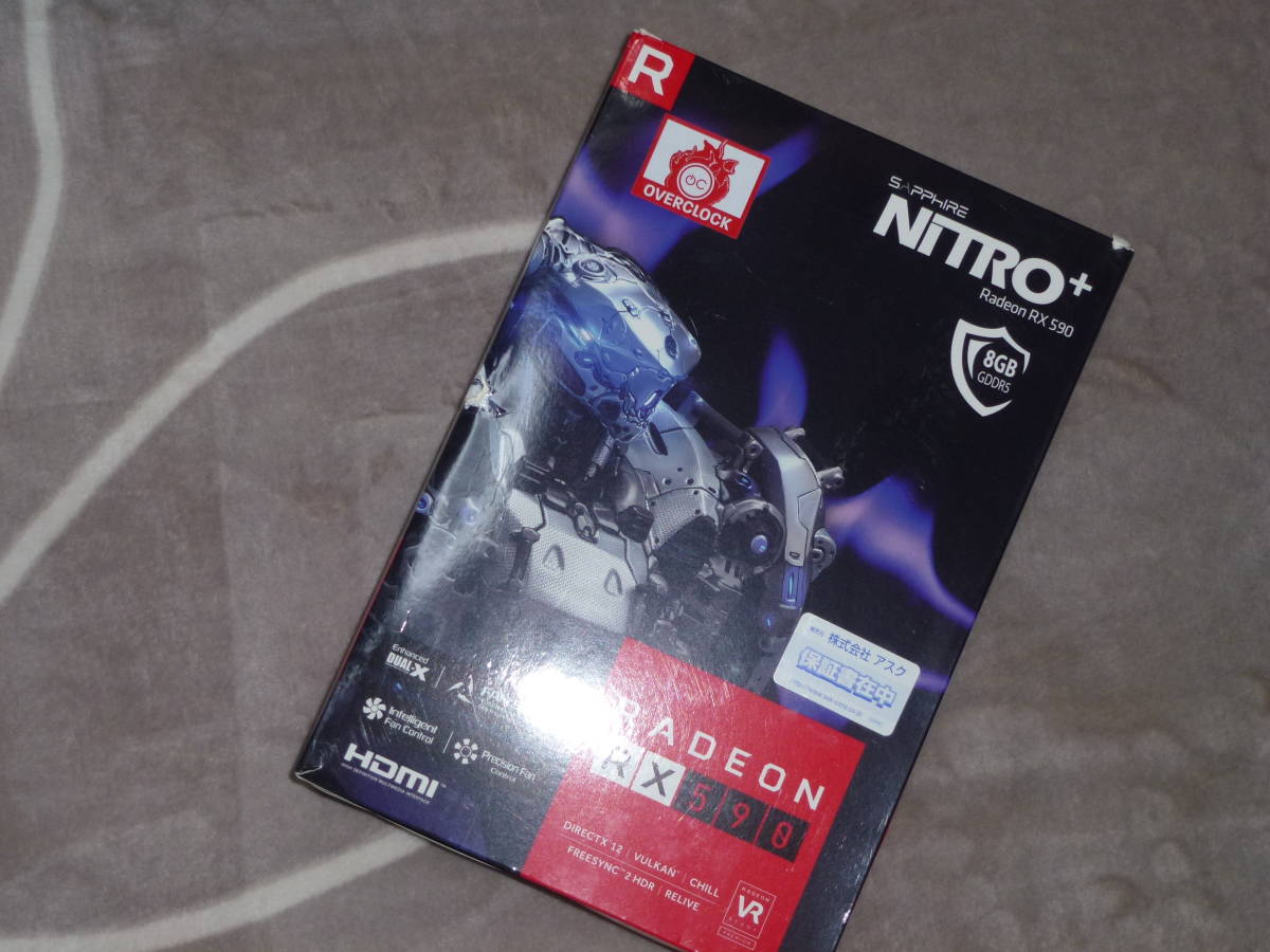 はこぽす対応商品】 Nitro sapphire Radeon 中古美品 8G OC RX590 PCI