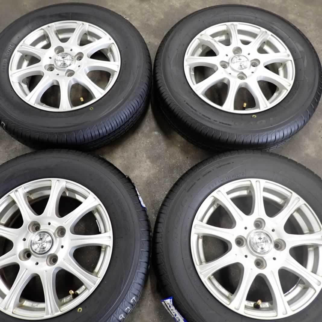 夏新品 2022年製 4本SET 会社宛 送料無料 145/80R13×4J トーヨー ナノエナジー3 アルミ モコ スペーシア ワゴンR ムーブ タント NO,E4927_画像4