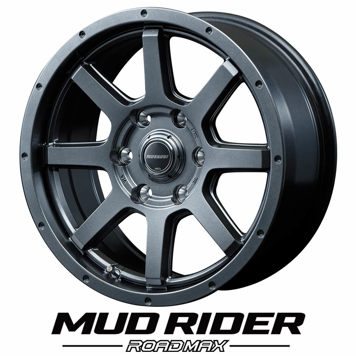 在庫要確認 会社宛 送料無料 MIDマルカサービス ROADMAX マッドライダー 17×7.5J 139.7-6穴 +25 ハブ径110.5mm プラド NO,4560234979719_画像1