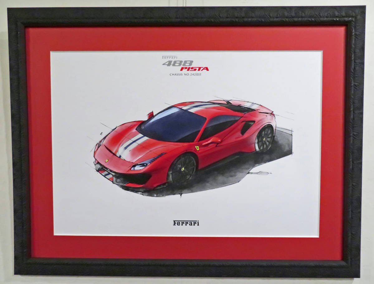 Ferrari 純正 488ピスタ オーナー限定 オリジナル リトグラフ レア_画像1