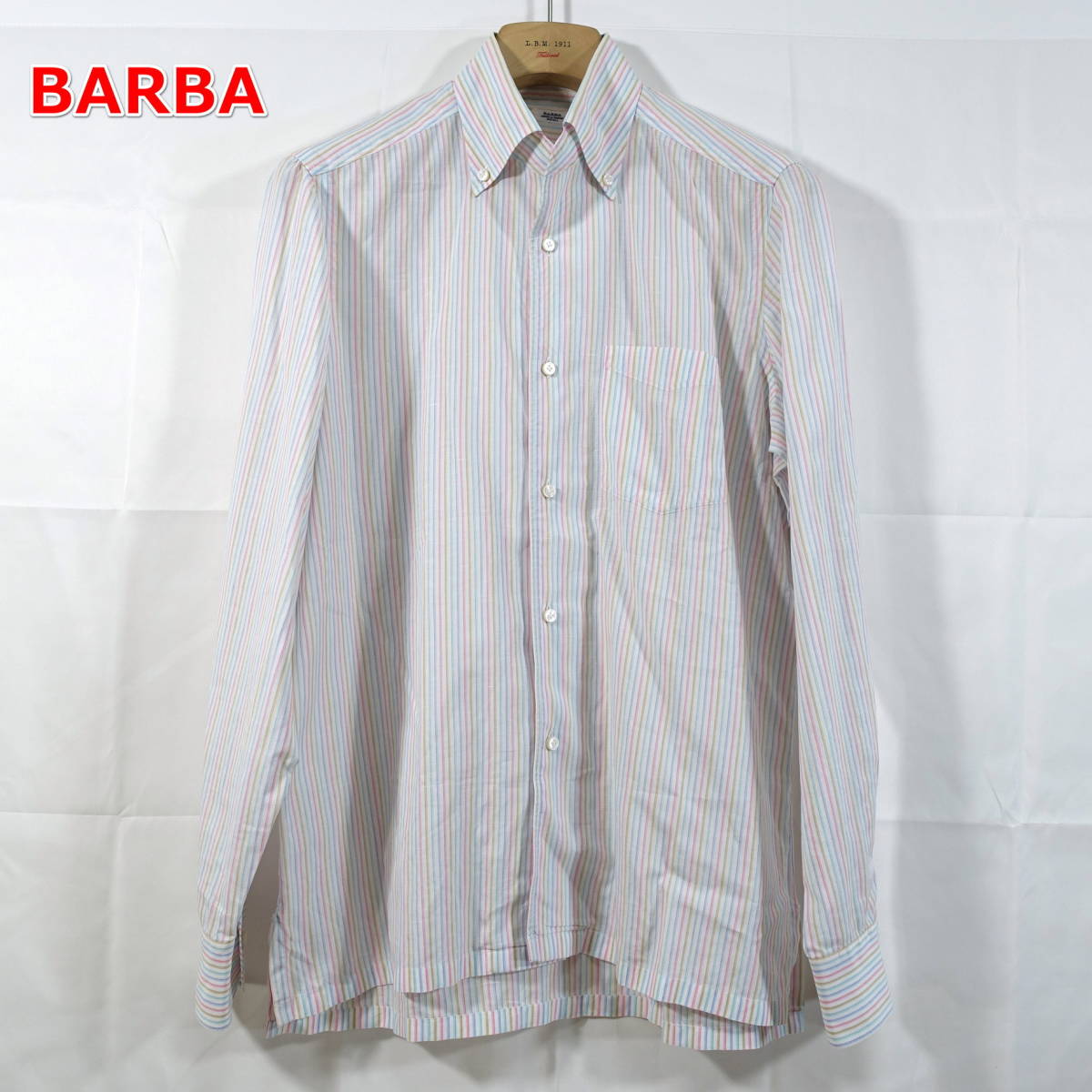 高価値 【美品】バルバ リネン混カプリシャツ BARBA サイズ４０（Ｌ