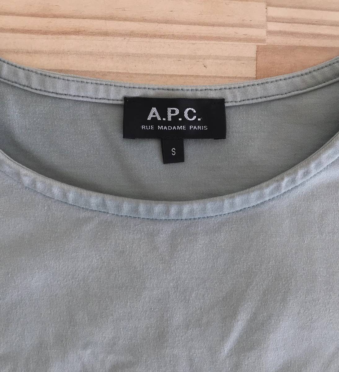 アーペーセー/A.P.C./トップス/カットソー/Tシャツ/7分袖/S/コットン/ライトブルー/日本製/良品美品