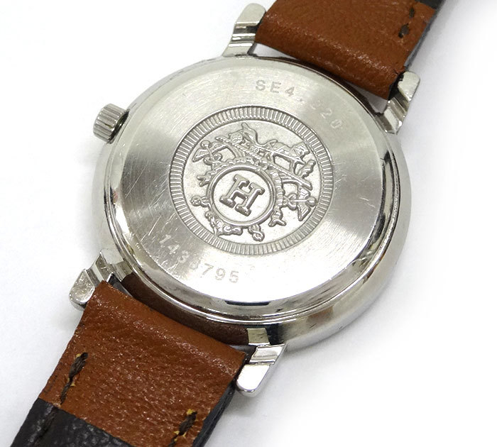 エルメス HERMES セリエ SE4.220 レディース 腕時計 FF3604 クォーツ ホワイト文字盤 ベルト社外品_画像5