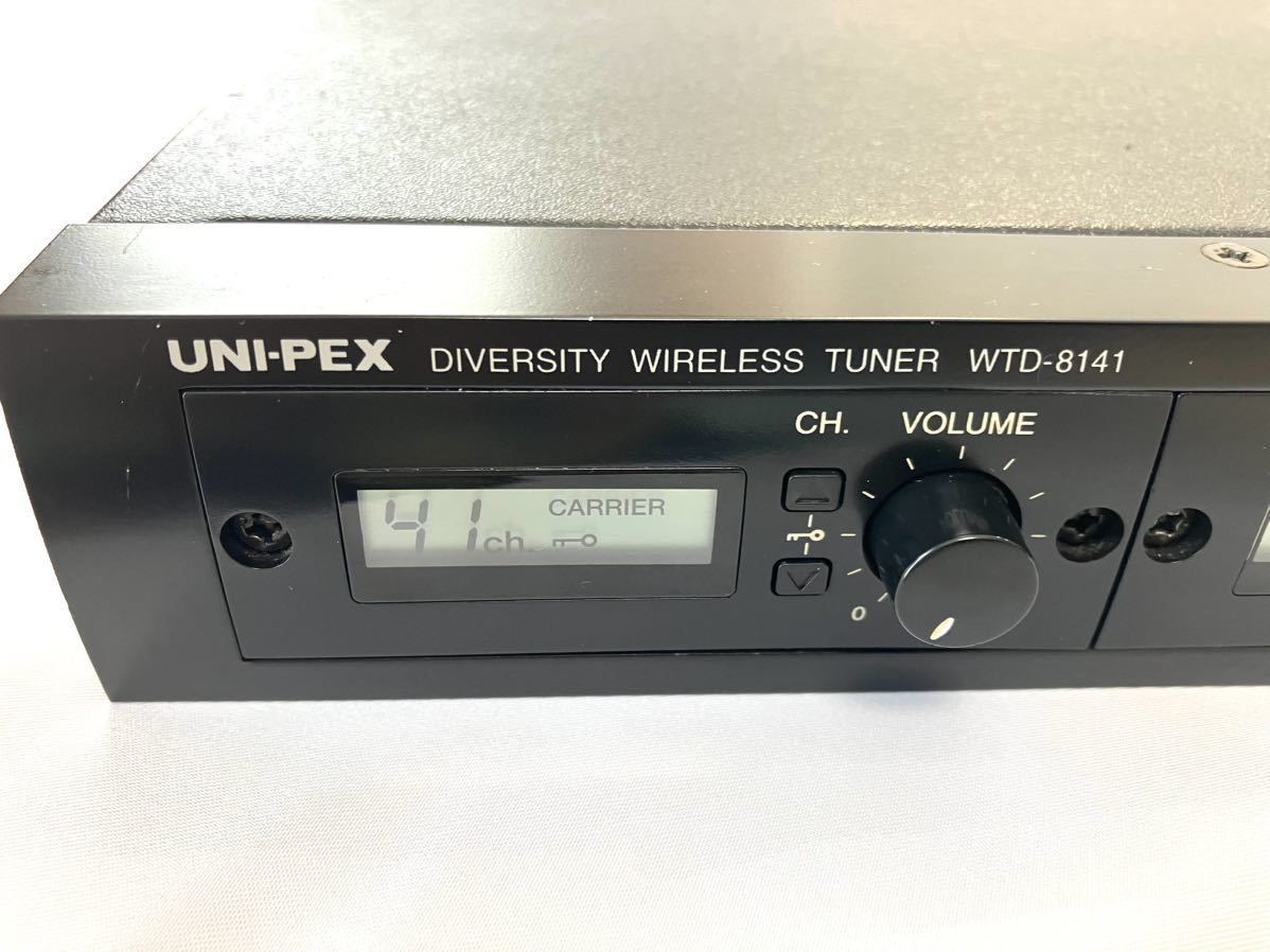 送料無料 UNI-PEX（ユニペックス）【WTD-8141】 800MHz帯 PLLワイヤレスレシーバー チューナー4波 DU-8030×4基 動作品