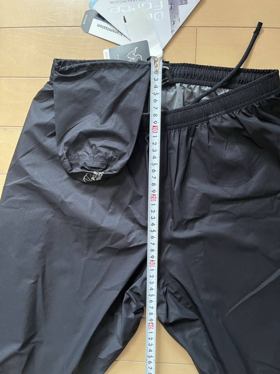 POLEWARDS ウルトラライトレインパンツ L Dual Force 黒 ブラック 新品 送料無料 PW2HJD16 ポールワーズ 防水 UltraLight Rain Pant 収納袋_画像5