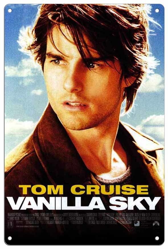 映画【トム・クルーズ/Tom Cruise】バニラ・スカイ / Vanilla Sky メタルプレート ブリキ看板 サビ風なし -25_画像1