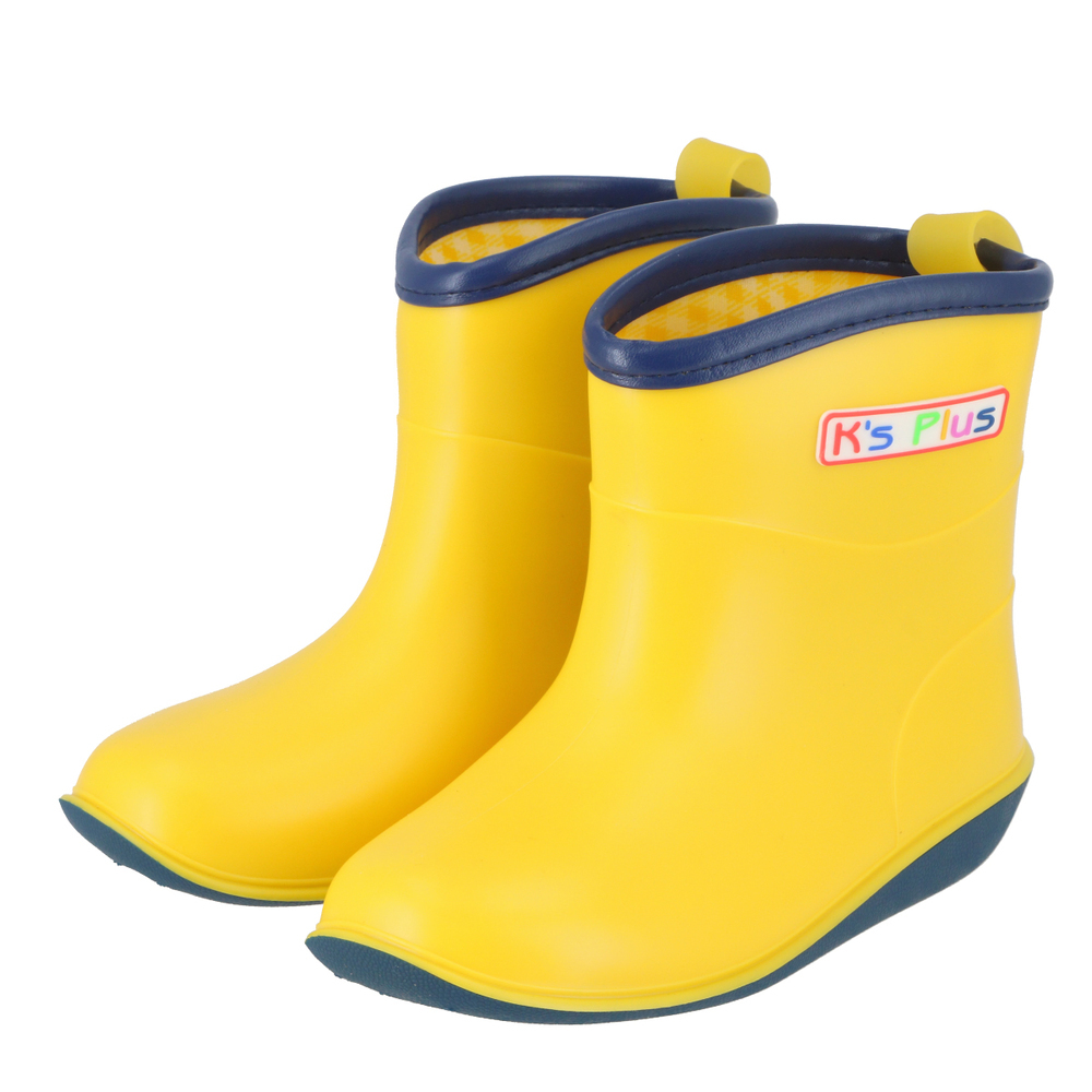 ☆ YELLOW ☆ 14cm レインブーツ キッズ ショート 通販 キッズレインブーツ レインシューズ キッズレインシューズ 子供靴 長靴 雨靴 Ks Pl_画像1