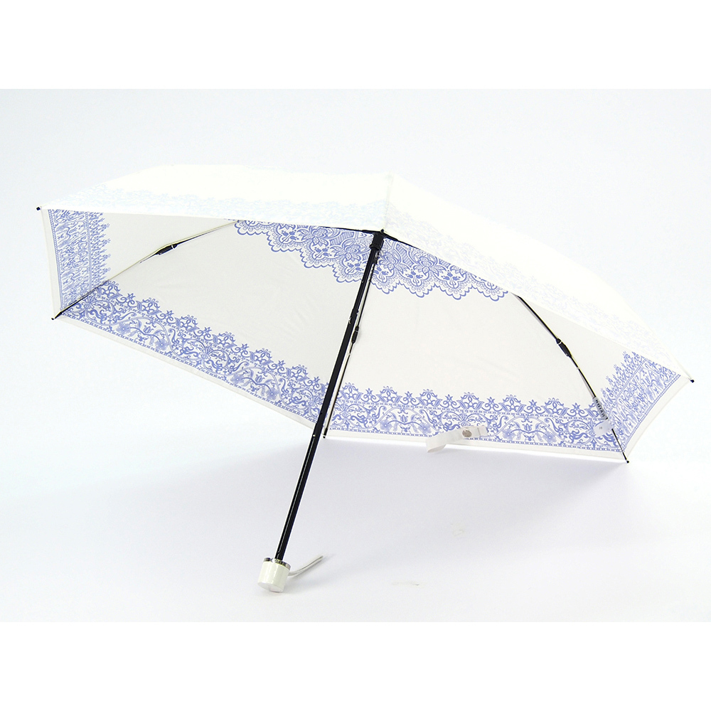 特価商品   レース柄×ブルー  晴雨兼用 晴雨兼用日傘