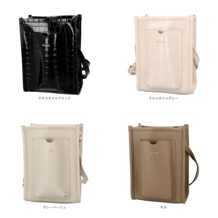 * crocodile black * Rename smartphone poke Mini shoulder Renameli name smartphone poke Mini shoulder smartphone shoulder bag 