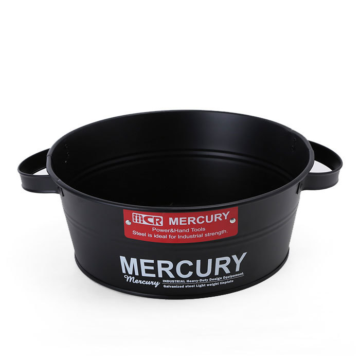 * GALVA red Mercury bucket mail order tin plate bucket miscellaneous goods stylish MERCURYtab bucket tin plate steel gardening flower .....