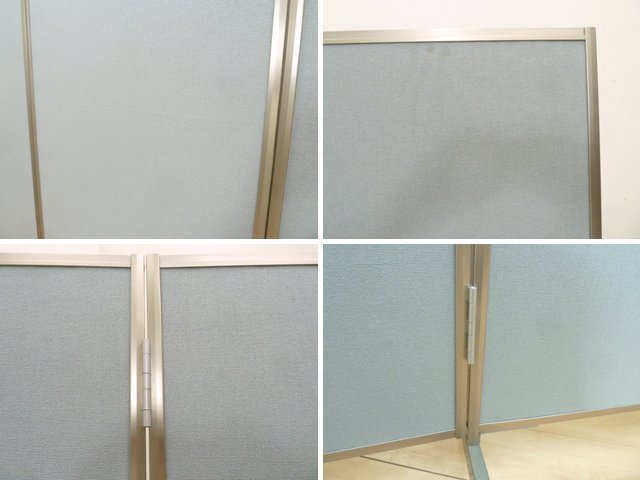 3連 パーテーション ブルー 幅180cm キャスター W1800×D420 3連 パーテーション ブルー 幅180cm キャスター W1800×D420