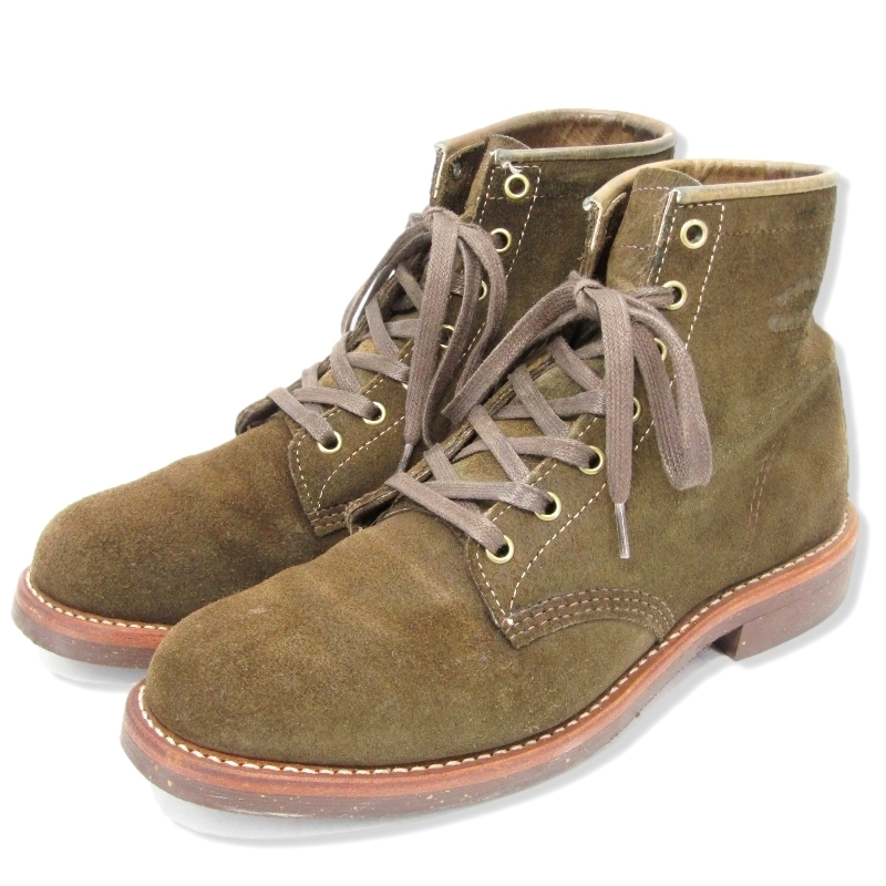 CHIPPEWA チペワ 26cm ユーティリティブーツ 1901M85 スエード 6inch SUEDE UTILITY BOOTS プレーントゥ CHOCOLATE MOSS 35002534