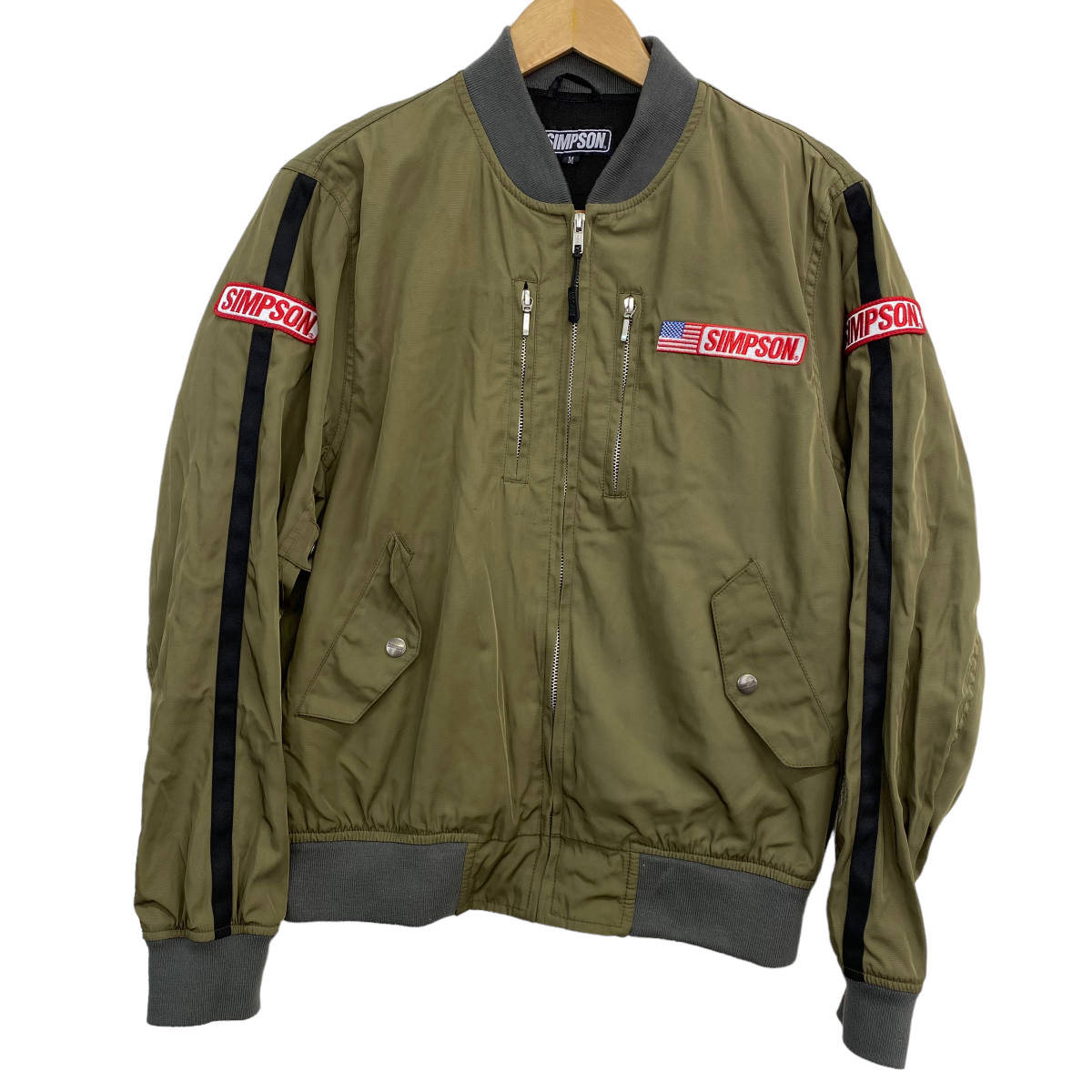 [ prompt decision ] SIMPSON Simpson 60. year of model MA-1 type lai DIN g jacket khaki series M size 3889-80