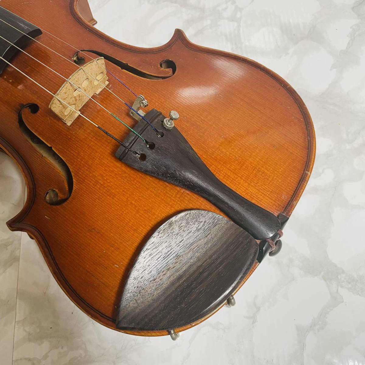 SUZUKI スズキ バイオリン NO.360 1/2 弦楽器 弦張り替え 新品弓 1972年 STRADIVARIUS_画像6