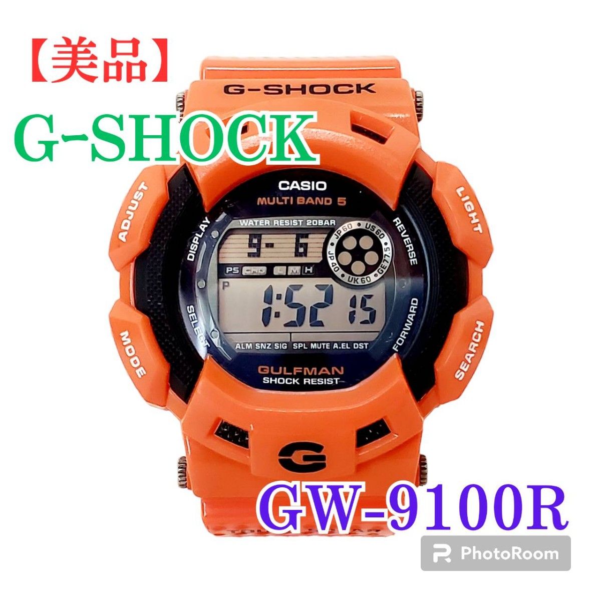 美品】G-SHOCK GW-9100R ガルフマン レスキューオレンジ CASIO カシオ 
