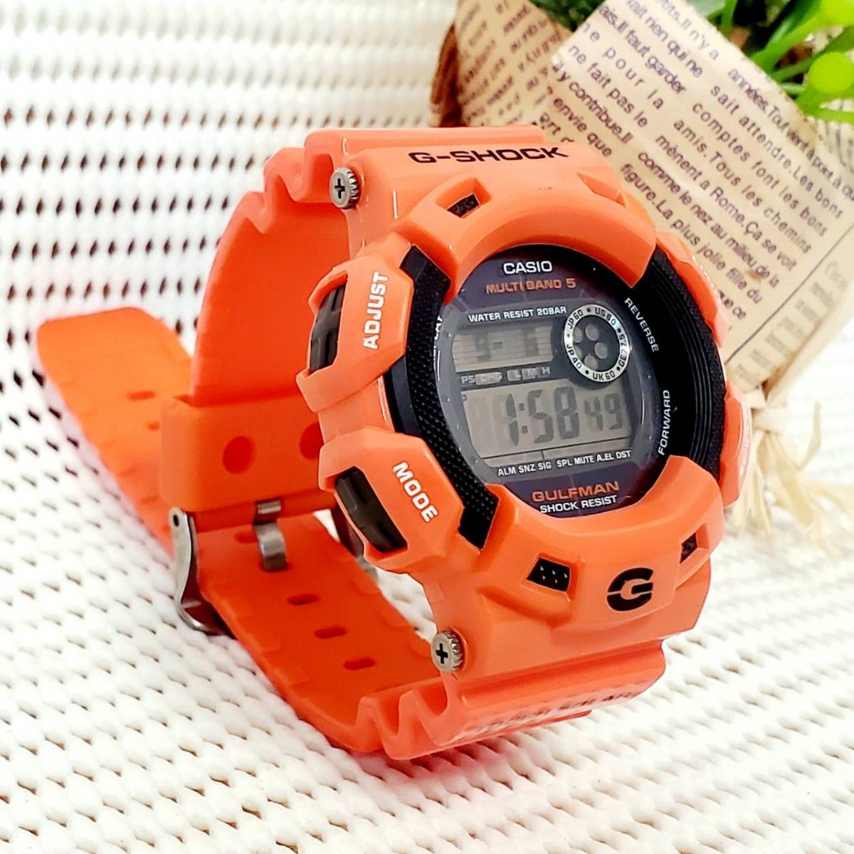 【美品】G-SHOCK GW-9100R ガルフマン レスキューオレンジ CASIO カシオ Gショック ジーショック