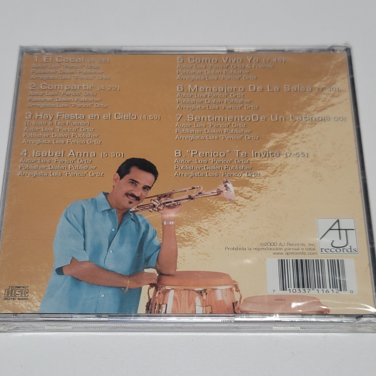 《新品/未開封》CD 輸入盤 Luis 'perico' Ortiz ルイス“ペリーコ” オルティス 【Jamming】2000年_画像2