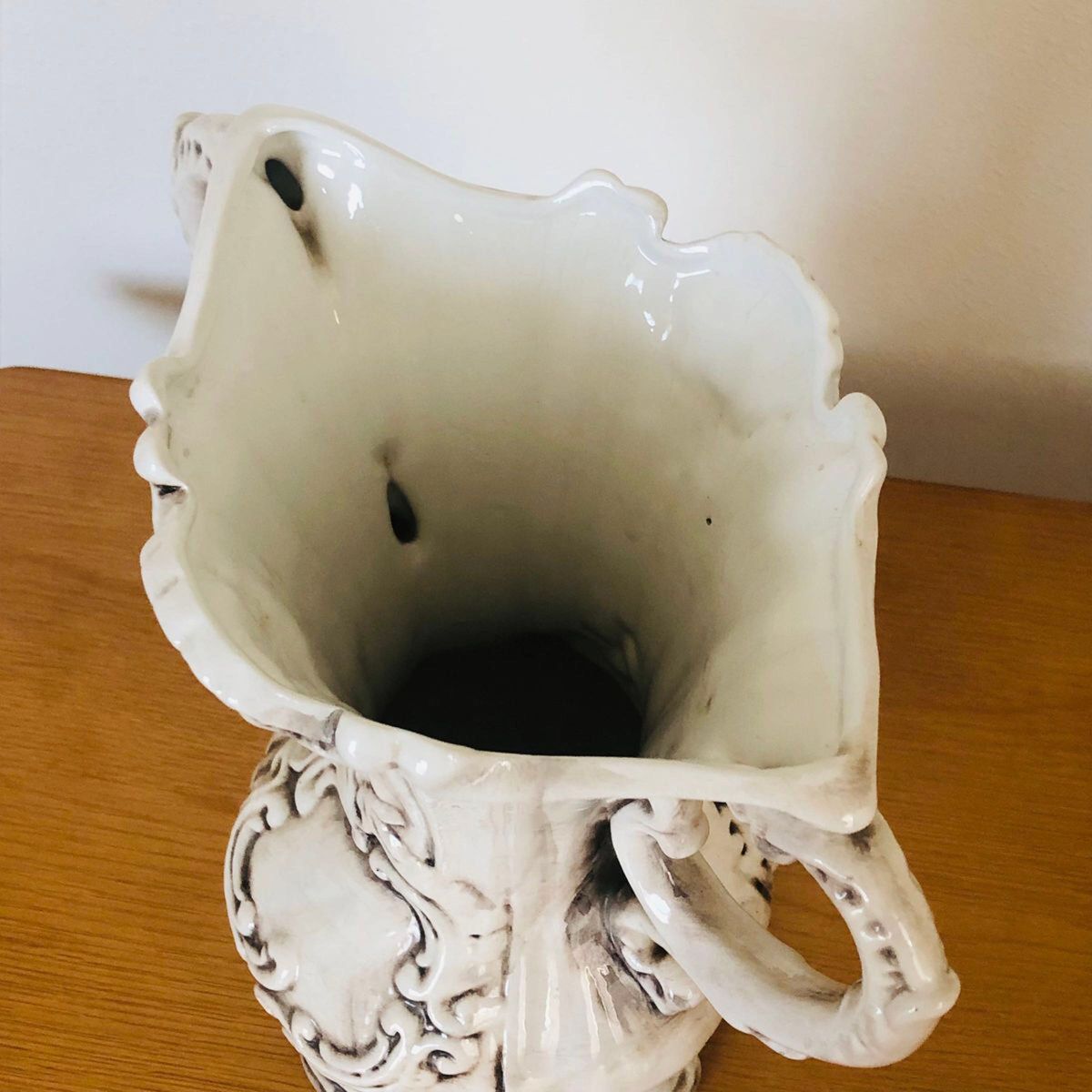 カポディモンテ capodimonte  陶器 陶花の花瓶、水差し  アンティーク調