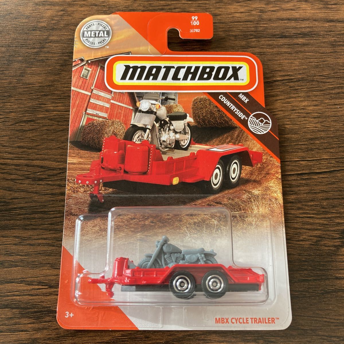 マッチボックス MATCHBOX MBX CYCLE TRAILER サイクルトレーラー レッド ★台紙にシールを剥がした跡有り_画像1