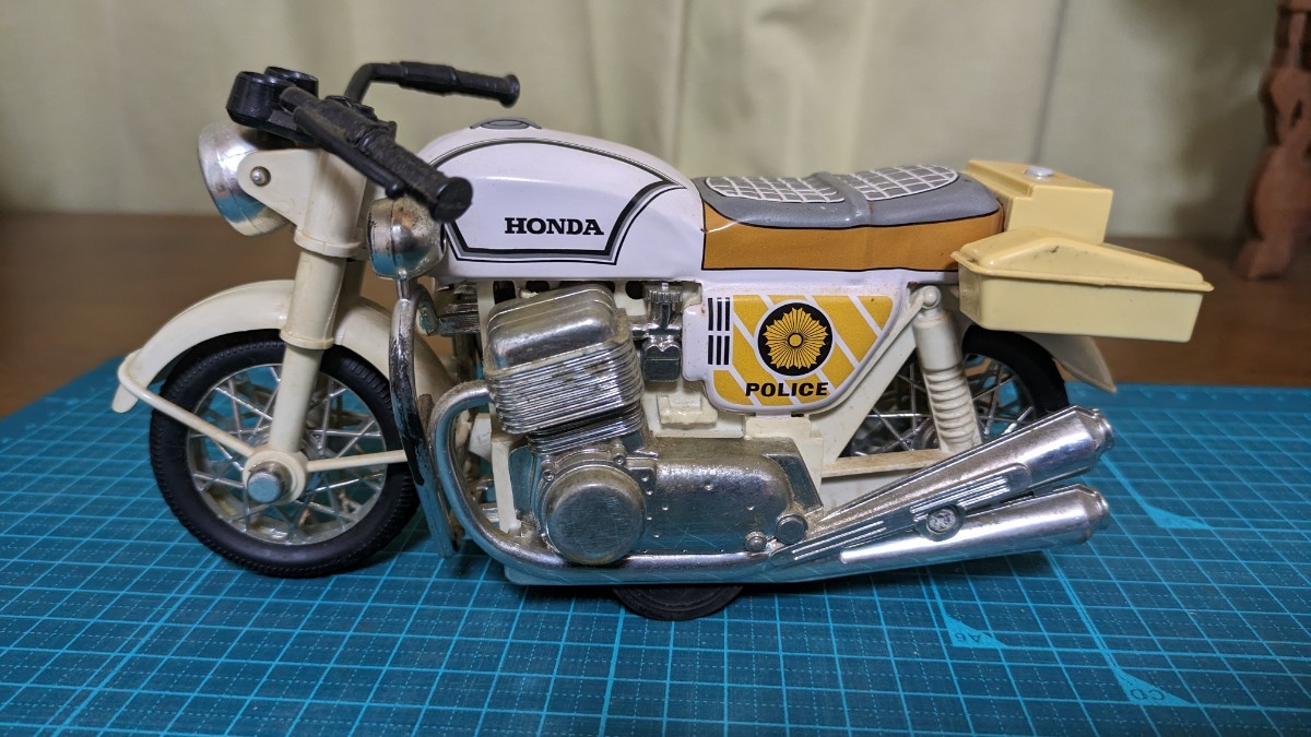 昭和レトロ HONDA ホンダ 白バイ CB750 一部ブリキ(金属)警察