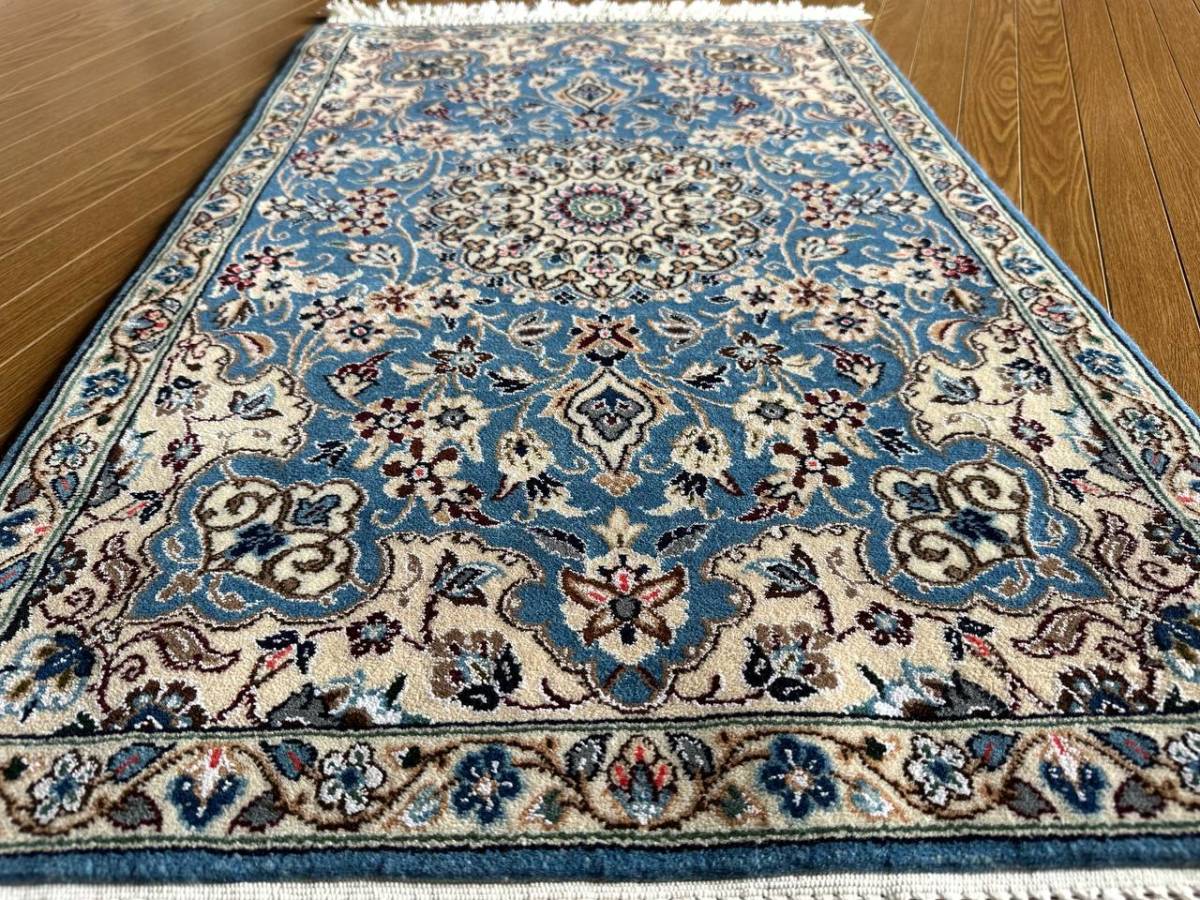 90×60】イラン直輸入☆ナイン産ペルシャ絨毯・カーペット・ラグ 90×60】イラン直輸入☆ナイン産ペルシャ絨毯・カーペット・ラグ