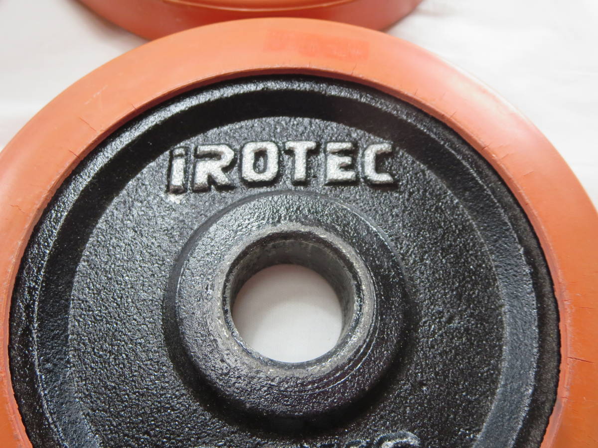 戰 IROTEC アイロテック ダンベルプレート 2.5kg×4個セット 計10kg 鉄製 バーベル 筋トレ ウェイト トレーニング フィットネス_画像3